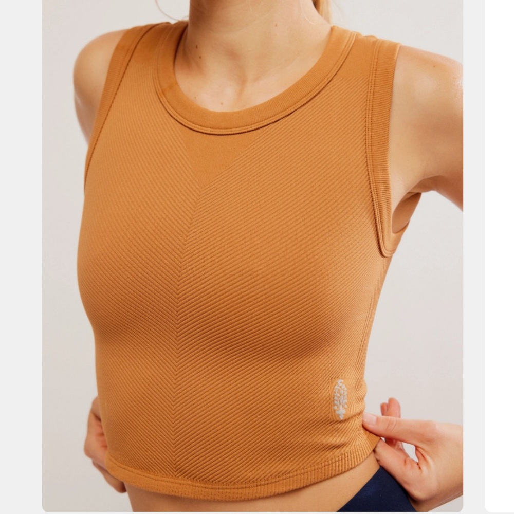 FP Movement by Free People Free Throw Muscle Tee Tank in Tan XS/S